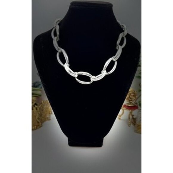 Vintage RIM SOHO RLM ROBERT LEE MORRIS Chunky Links Necklace NWT 15" Long - Picture 3 of 9